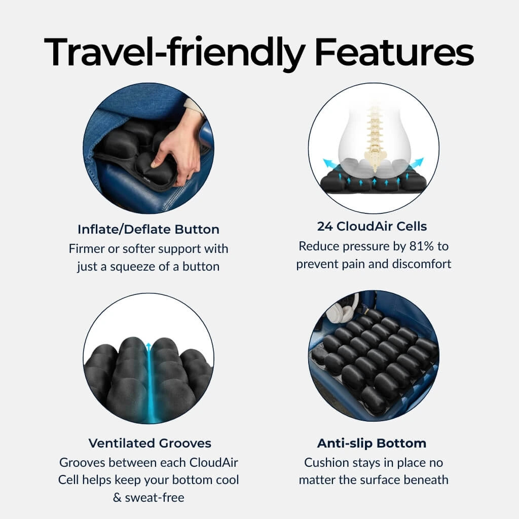 Coussin de Voyage Aironest — Confort Anti-Douleur